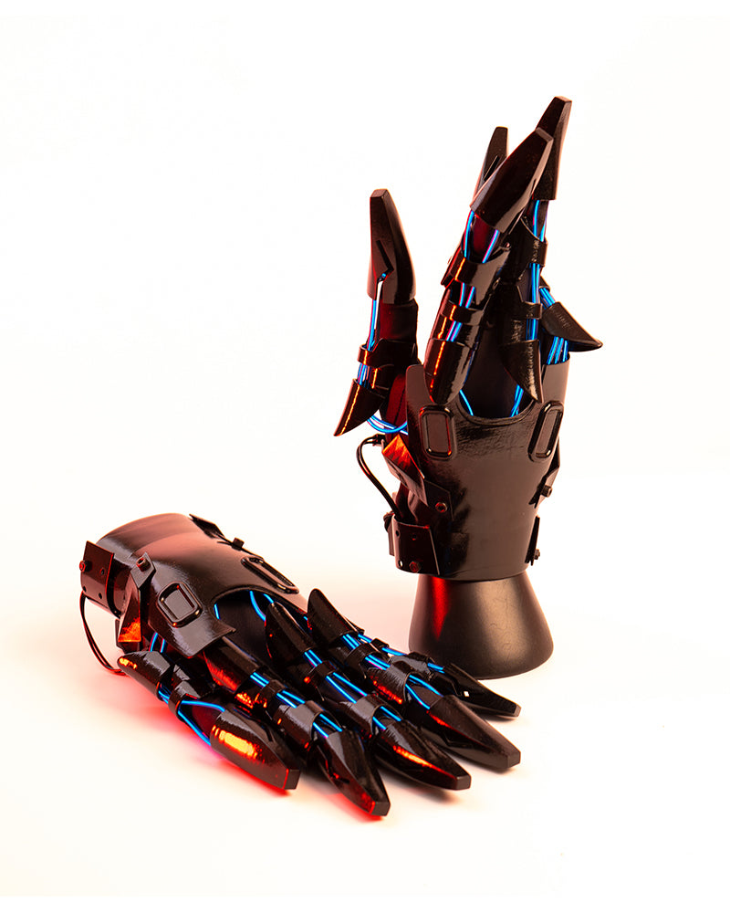 Cyberpunk Glowing Mechanical Hand Gloves