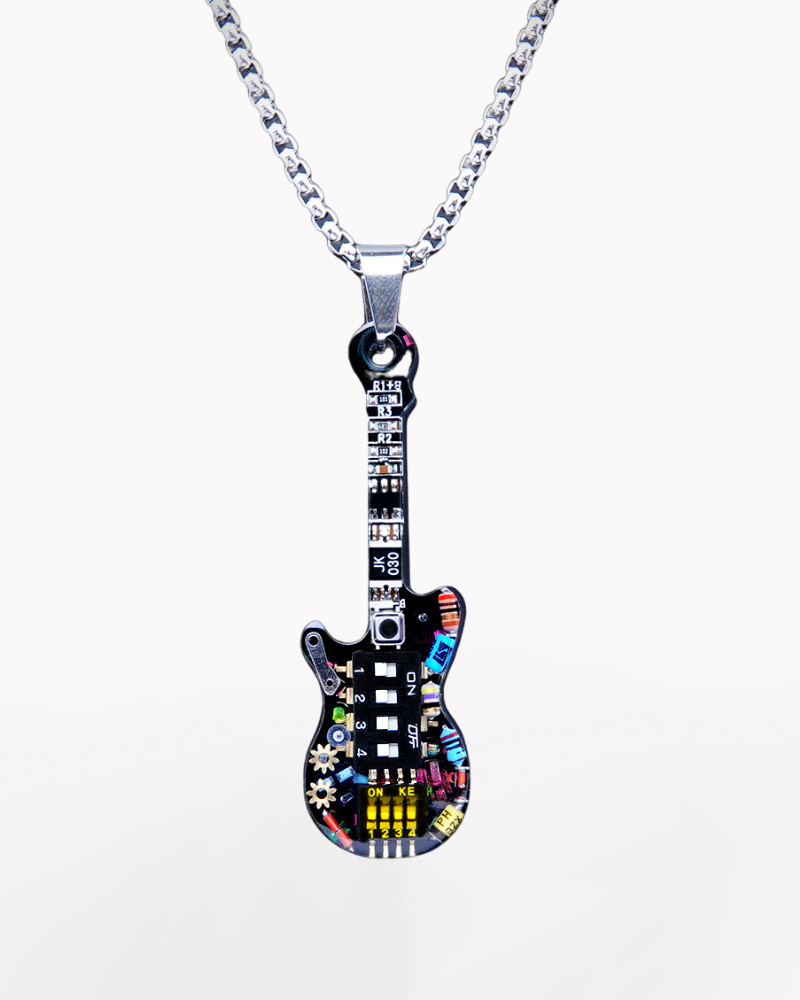 Cyberpunk Guitar Mechanical Necklace