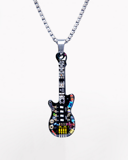 Cyberpunk Guitar Mechanical Necklace