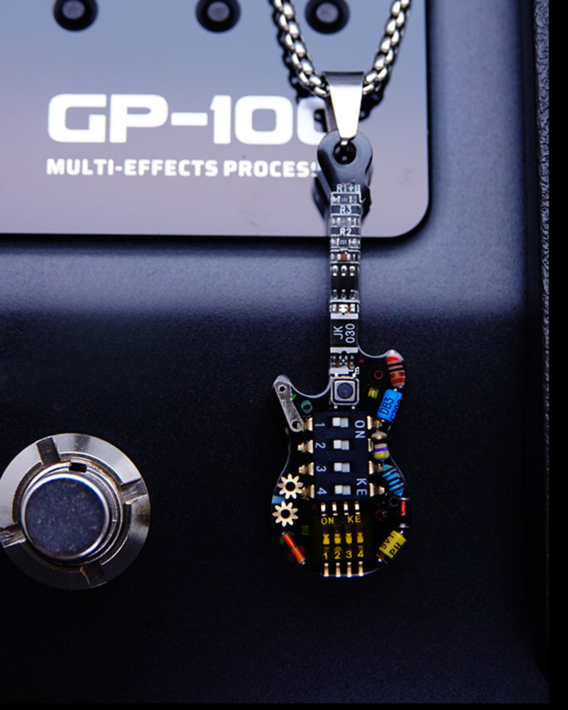Cyberpunk Guitar Mechanical Necklace