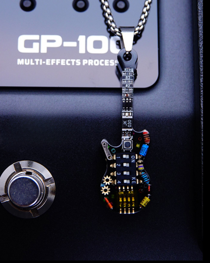 Cyberpunk Guitar Mechanical Necklace