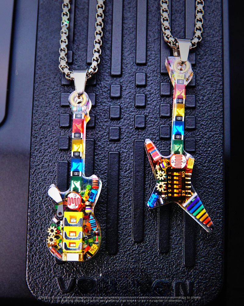 Cyberpunk Guitar Mechanical Necklace