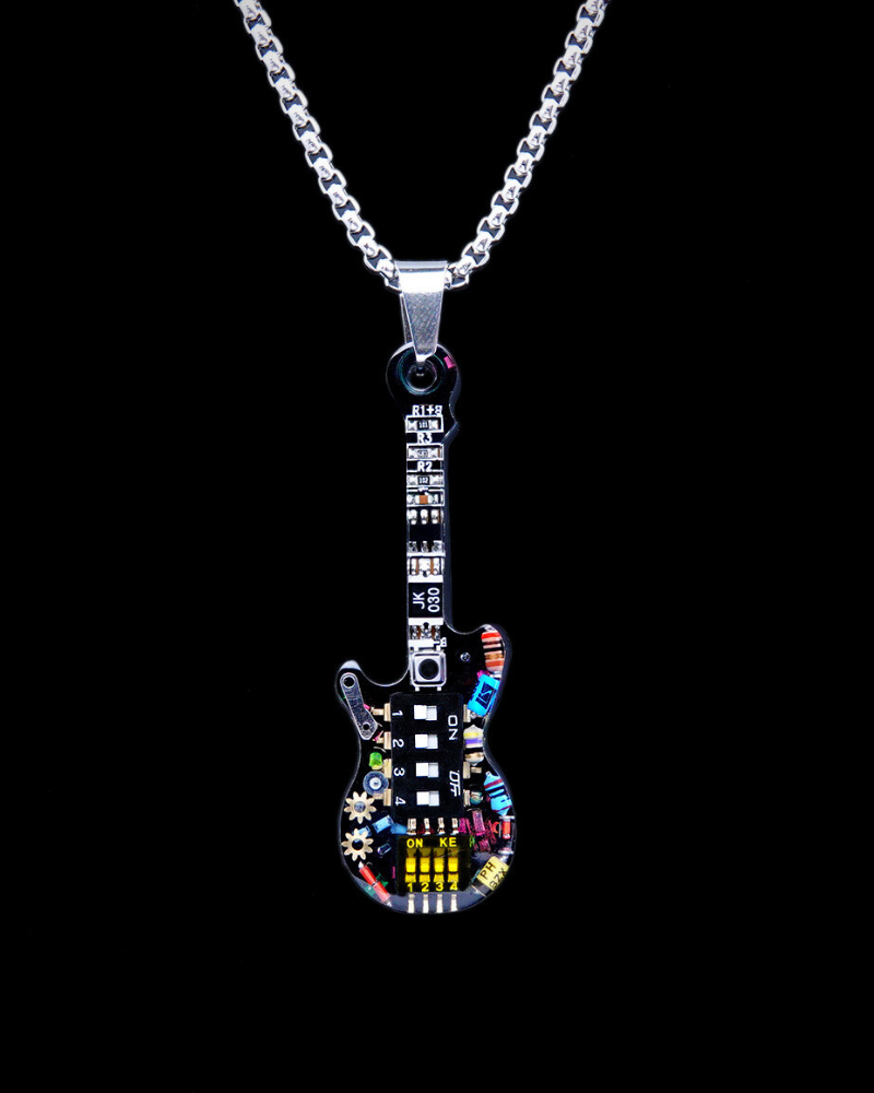 Cyberpunk Guitar Mechanical Necklace