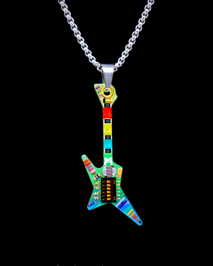 Cyberpunk Guitar Mechanical Necklace