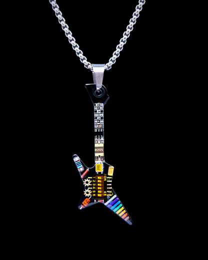 Cyberpunk Guitar Mechanical Necklace