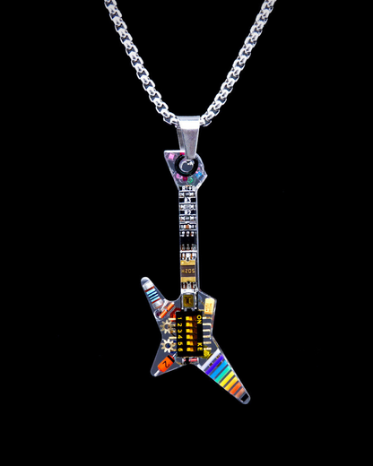 Cyberpunk Guitar Mechanical Necklace