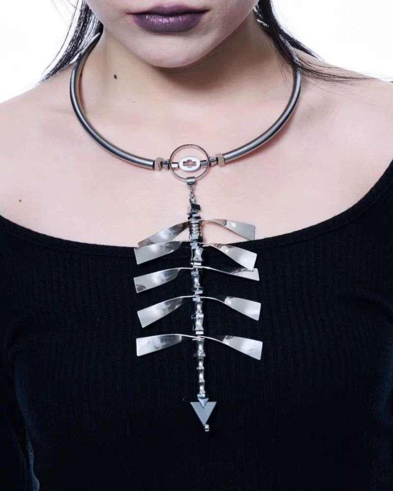 cyberpunk necklace,cyber fashion，cyberpunk aesthetic,Streetwear,Best Necklace. Punk necklace, necklace,techwear necklace,Jewelry,Sweater necklace