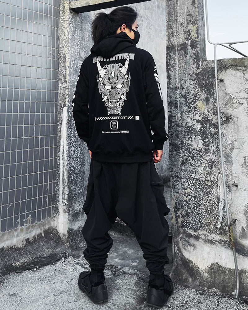 Cyberpunk Hannya Ninja Hoodie