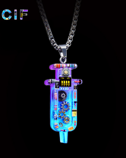 Cyberpunk Injection Fantasy Mechanical Necklace