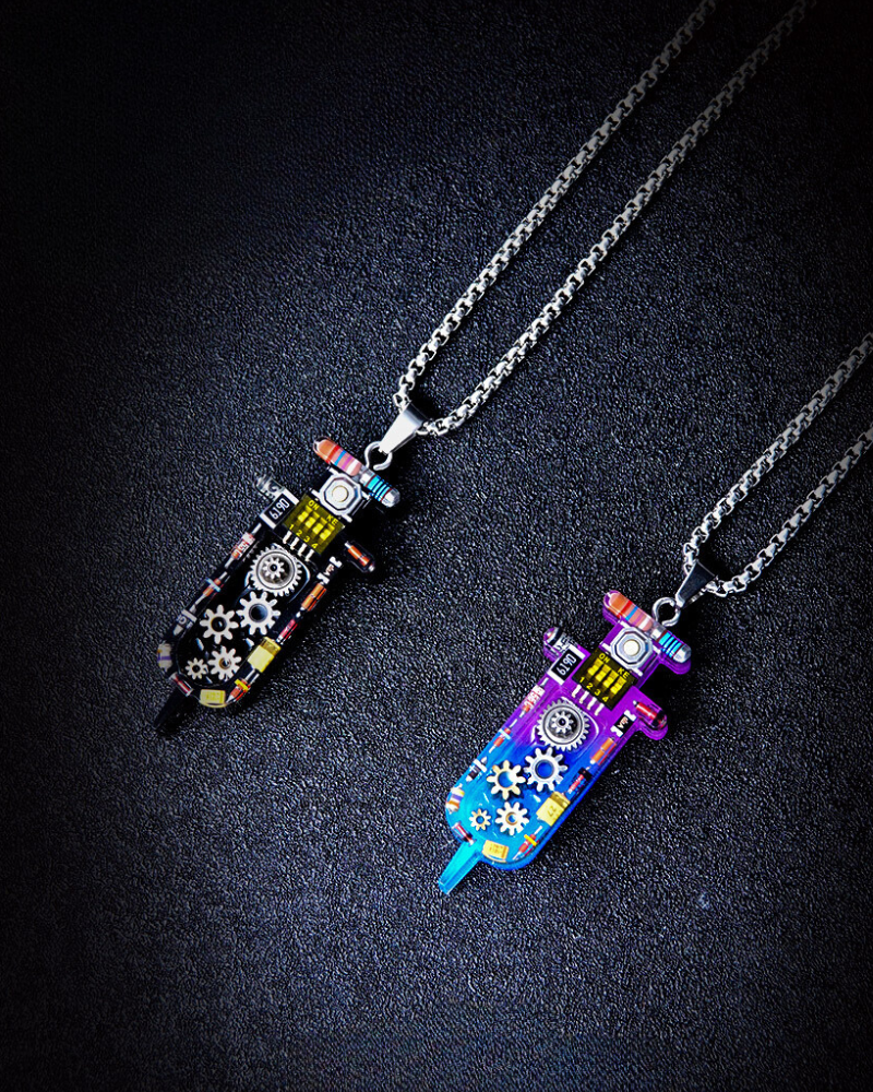 Cyberpunk Injection Fantasy Mechanical Necklace