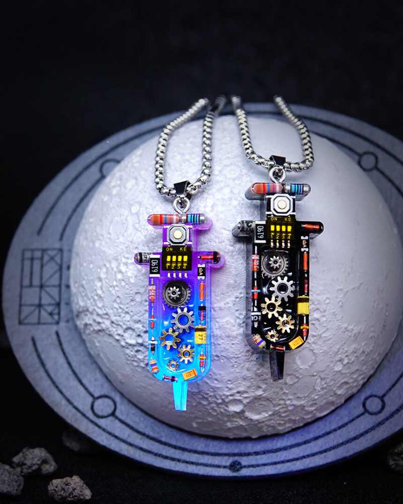 Cyberpunk Injection Fantasy Mechanical Necklace