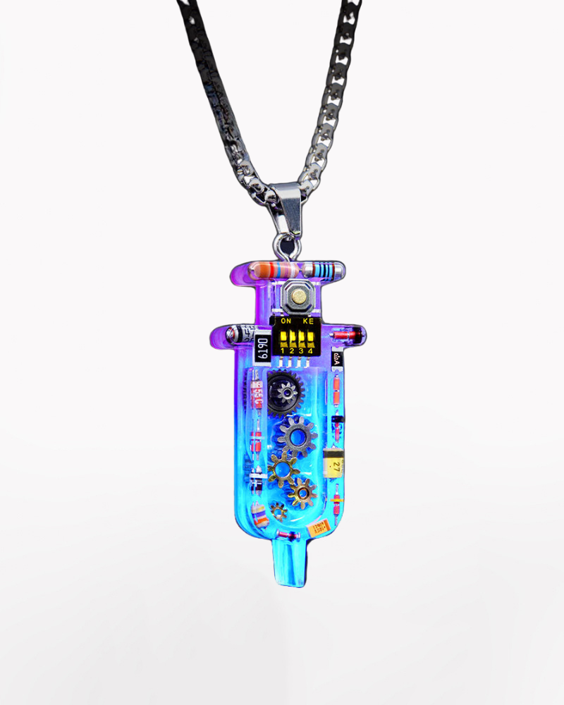 Cyberpunk Injection Fantasy Mechanical Necklace