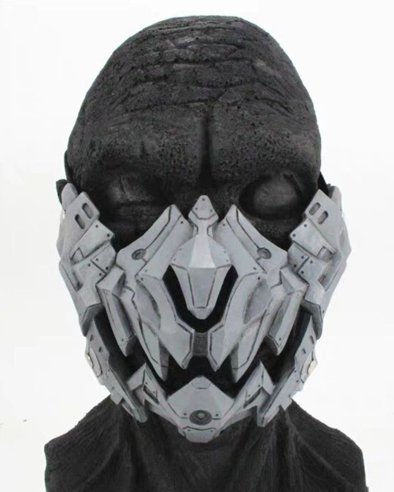 techwear mask, Oni Mask,Oni Masks,Japanese Masks,Japanese Oni Masks,oni mask samurai,oni mask ninjago,tactical mask,tactical masked man,halloween mask,cosplay mask,anime cosplay mask