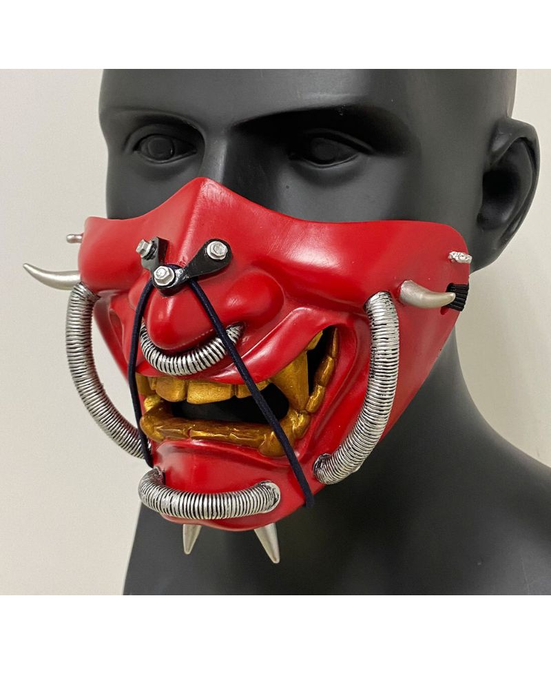 techwear mask, Oni Mask,Oni Masks,Japanese Masks,Japanese Oni Masks,oni mask samurai,oni mask ninjago,tactical mask,tactical masked man,halloween mask,cosplay mask,anime cosplay mask