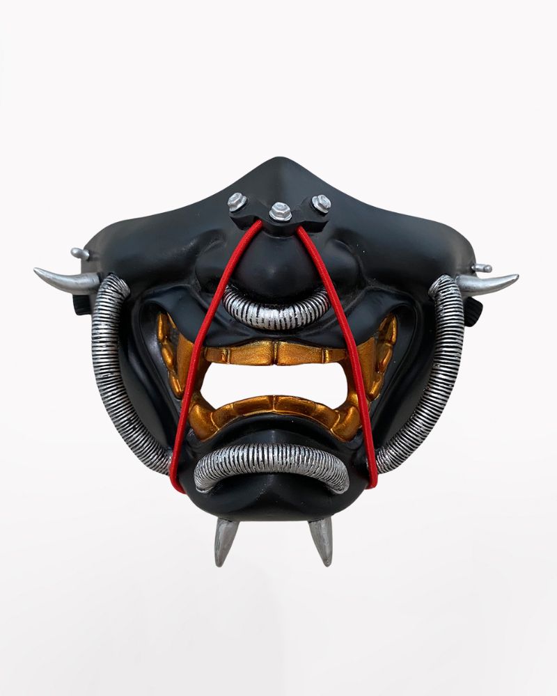 techwear mask, Oni Mask,Oni Masks,Japanese Masks,Japanese Oni Masks,oni mask samurai,oni mask ninjago,tactical mask,tactical masked man,halloween mask,cosplay mask,anime cosplay mask