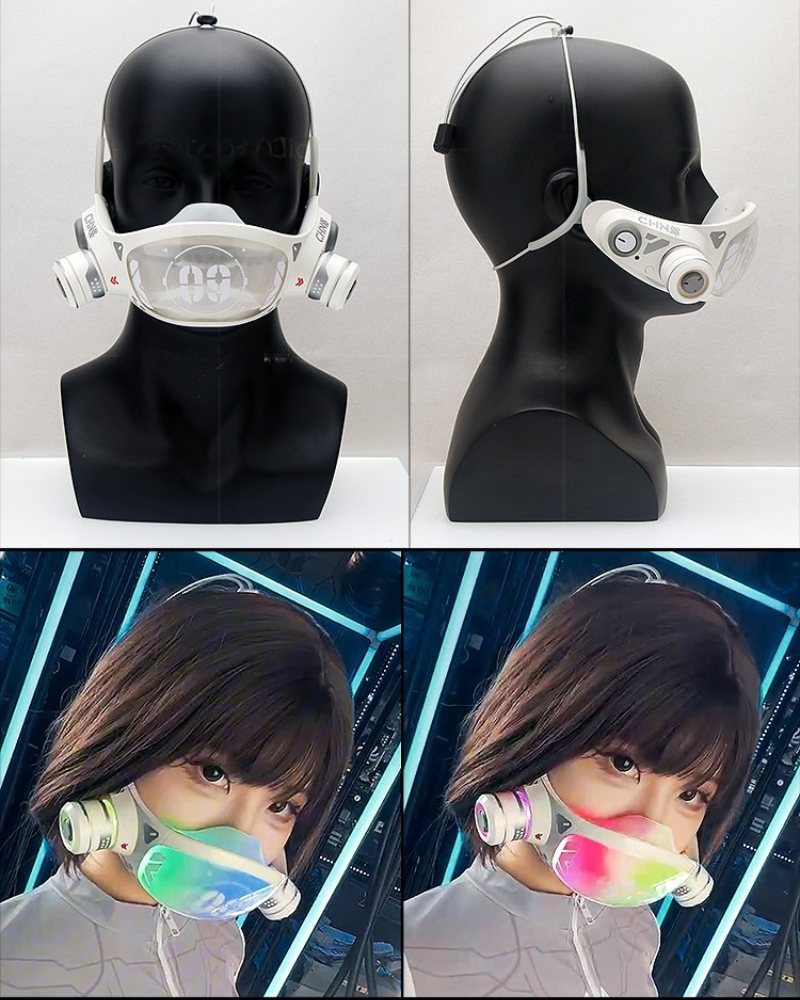 LED-Brille Leuchten Brille LED Visier Rave Brille für Männer Cosplay Festivals H LED-Brille Leuchten Brille LED Visier Rave Brille für Männer Cosplay Festivals H