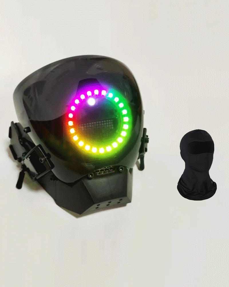 Cyberpunk LED Half Face Mask