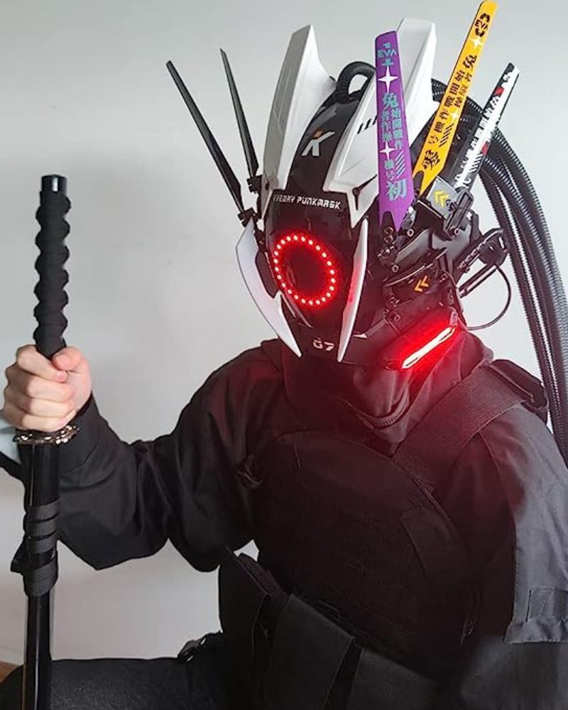 cyberpunk helmet，cyberpunk mask，cyberpunk mask helmet，cyberpunk oni mask，led halloween mask，led mask halloween，samurai mask，cyberpunk samurai，balaclava mask，ghost face mask，ghost mask，skull mask，animal skull mask，skull dog mask，jason mask，black face mask，half face mask，japanese oni mask，tactical mask，airsoft mask，cyberpunk art，cyberpunk fashion，cyber fashion，cyberpunk aesthetic，sci fi helmet，futuristic helmet，techwear mask