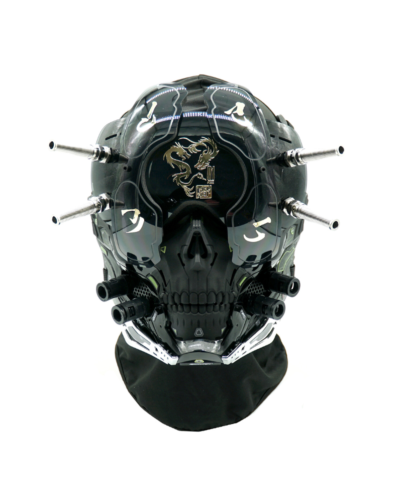 Cyberpunk Skull Half Face Mask