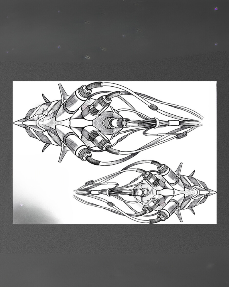 Mech Back Cyberpunk Tattoo
