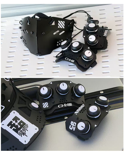 Cyberpunk Mech-Horn Tactical Cap Mask Hand Armor