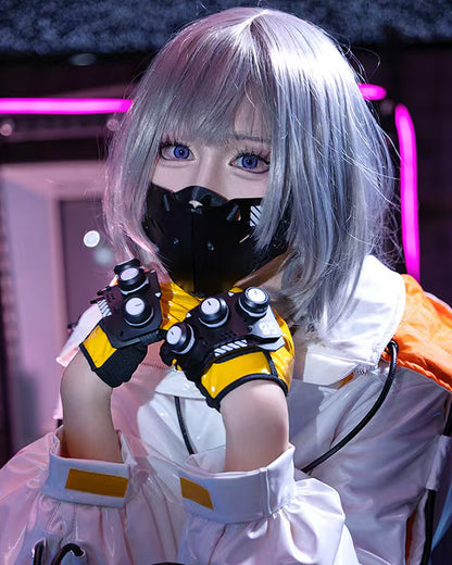 Cyberpunk Mech-Horn Tactical Cap Mask Hand Armor