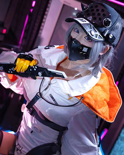 Cyberpunk Mech-Horn Tactical Cap Mask Hand Armor