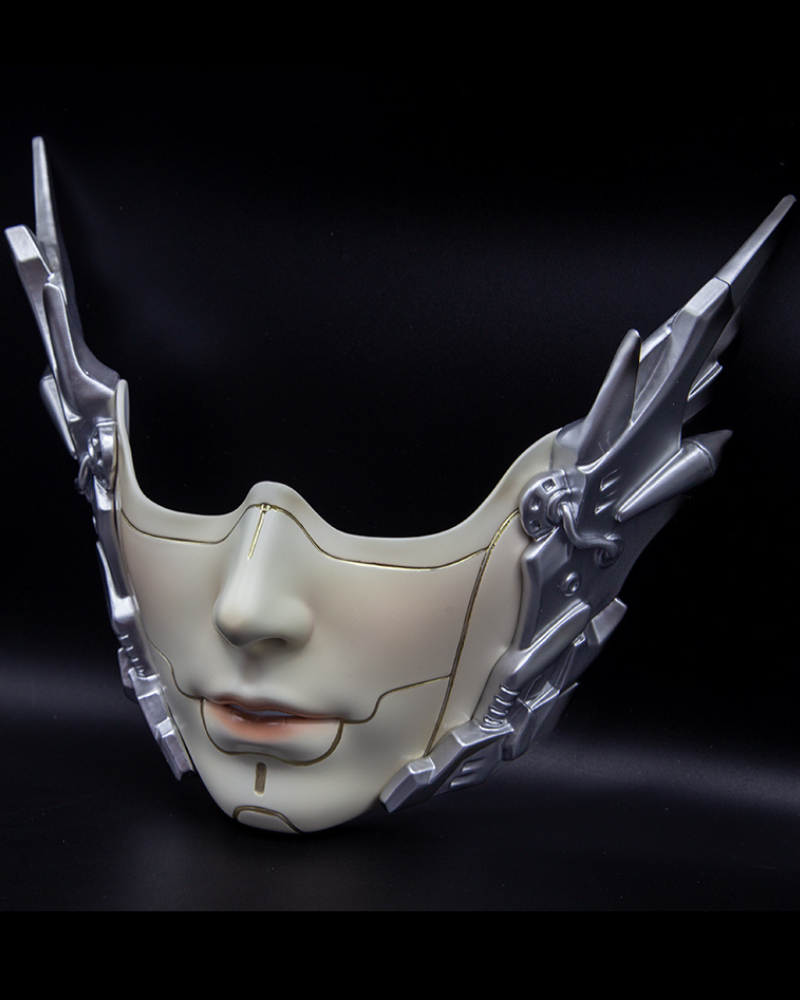 Cyberpunk Mecha Ascension Half-Face Cosplay Mask