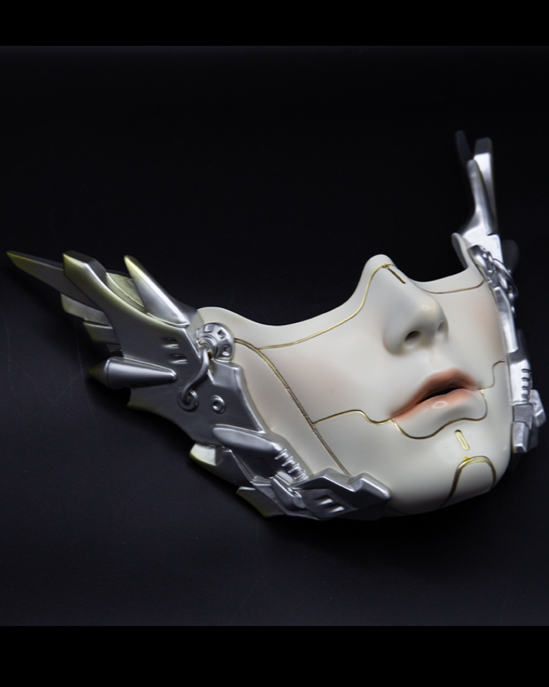 Cyberpunk Mecha Ascension Half-Face Cosplay Mask