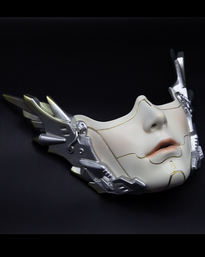 Cyberpunk Mecha Ascension Half-Face Cosplay Mask