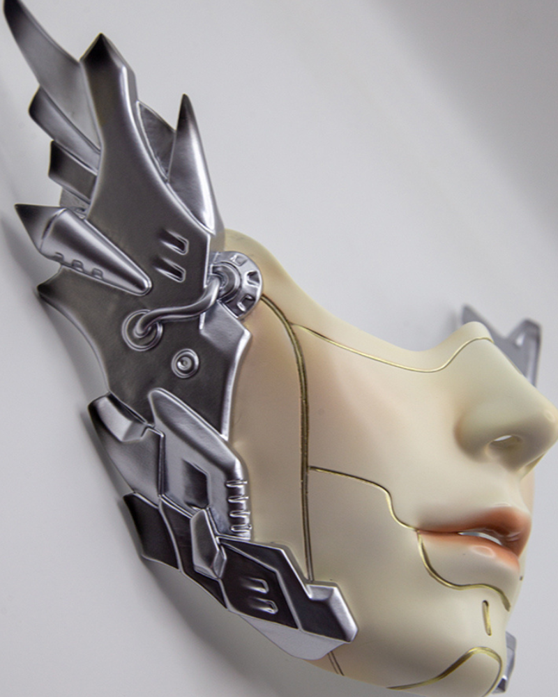 Cyberpunk Mecha Ascension Half-Face Cosplay Mask