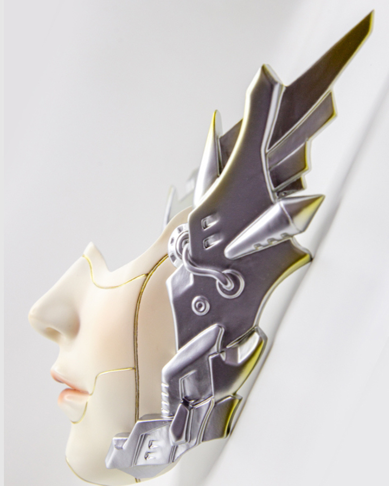 Cyberpunk Mecha Ascension Half-Face Cosplay Mask