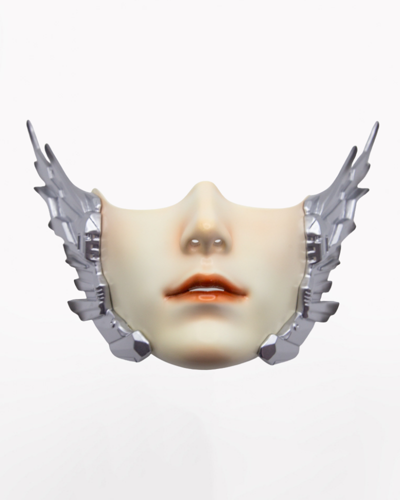 Cyberpunk Mecha Ascension Half-Face Cosplay Mask