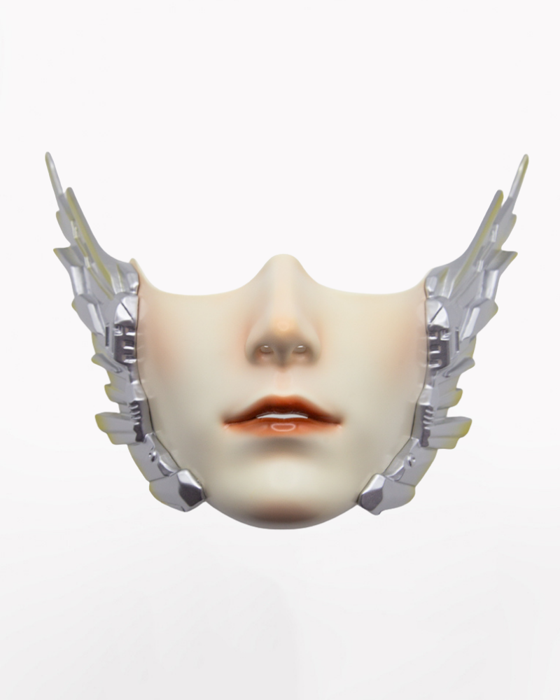 Cyberpunk Mecha Ascension Half-Face Cosplay Mask