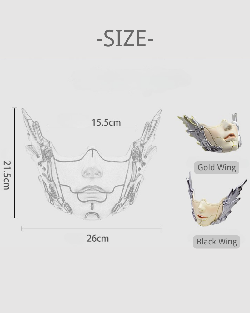 Cyberpunk Mecha Ascension Half-Face Cosplay Mask