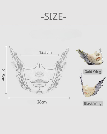 Cyberpunk Mecha Ascension Half-Face Cosplay Mask