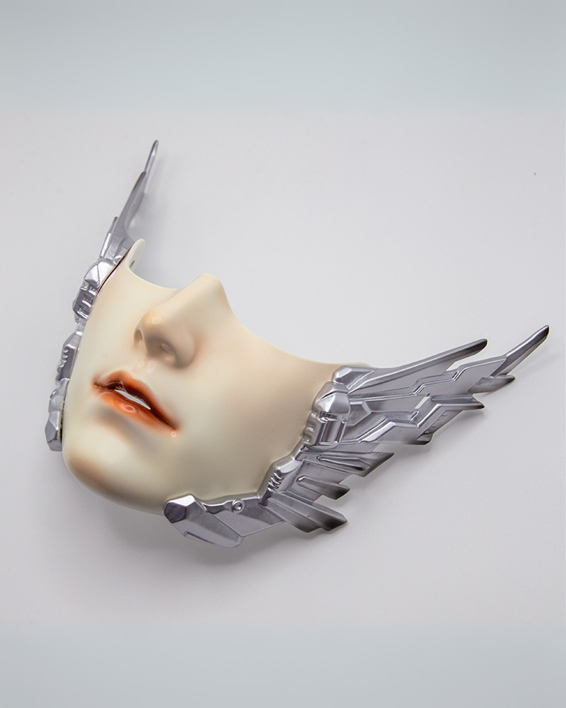 Cyberpunk Mecha Ascension Half-Face Cosplay Mask