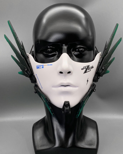 Cyberpunk Mecha Tech Half-Face Mask
