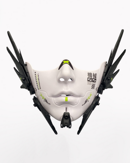 Cyberpunk Mecha Tech Half-Face Mask