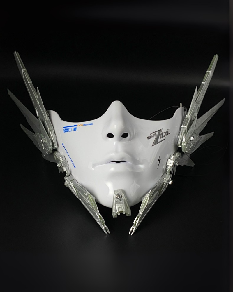 Cyberpunk Mecha Tech Half-Face Mask