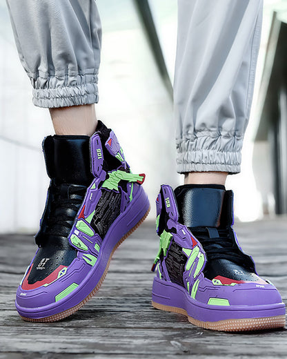 Cyberpunk Mecha Wings Sneakers|Blue Purple Red