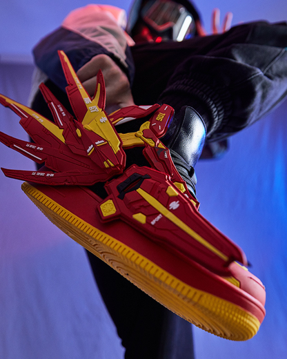 Cyberpunk Mecha Wings Sneakers|Blue Purple Red