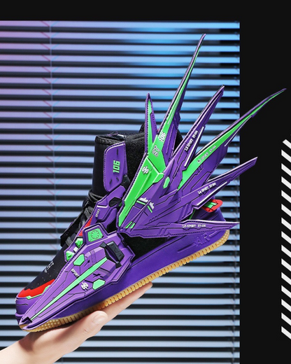Cyberpunk Mecha Wings Sneakers|Blue Purple Red