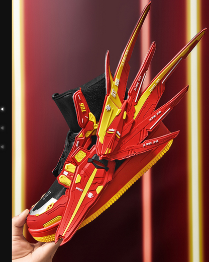 Cyberpunk Mecha Wings Sneakers|Blue Purple Red