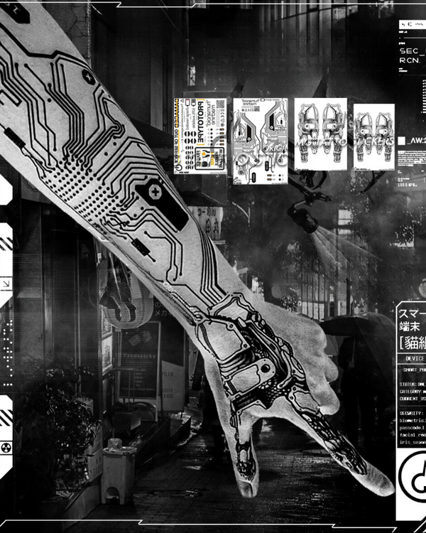 Mechanical Arm Cyberpunk Tattoo