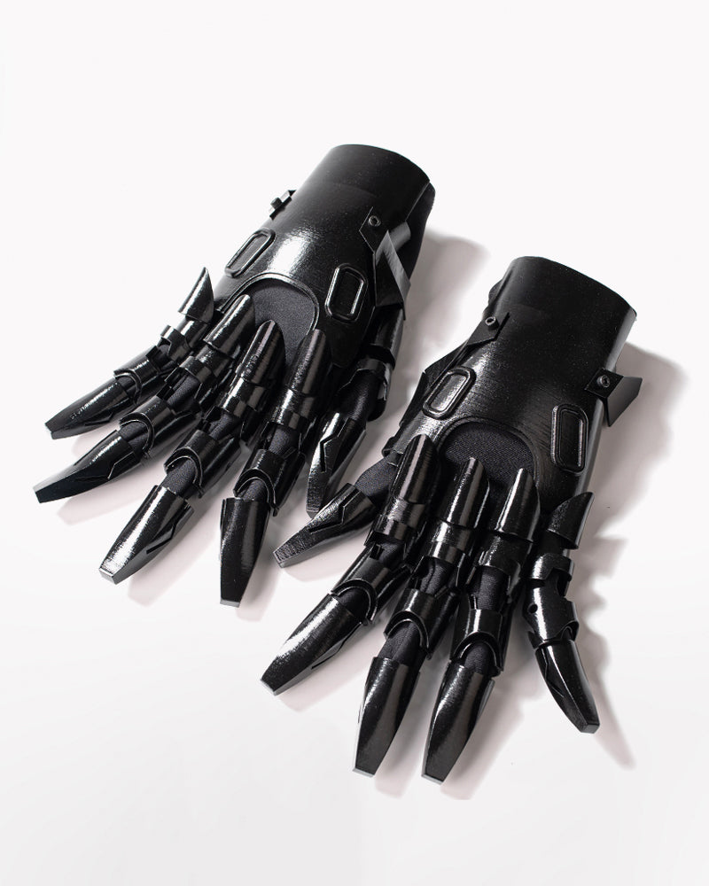 Cyberpunk Mechanical Knight Hand Gloves Techwear Official