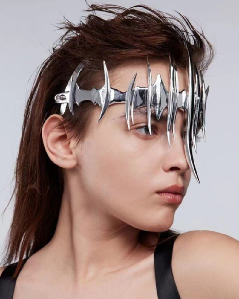 Cyberpunk Metal Sci-Fi Mask