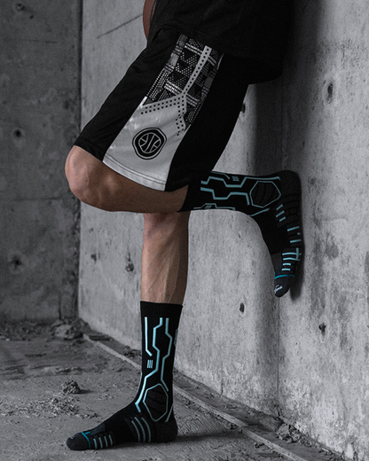 Cyberpunk Circuit Mid-calf Socks