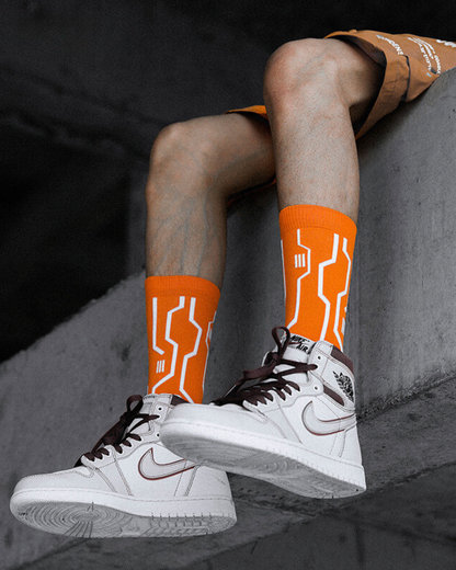 Cyberpunk Circuit Mid-calf Socks