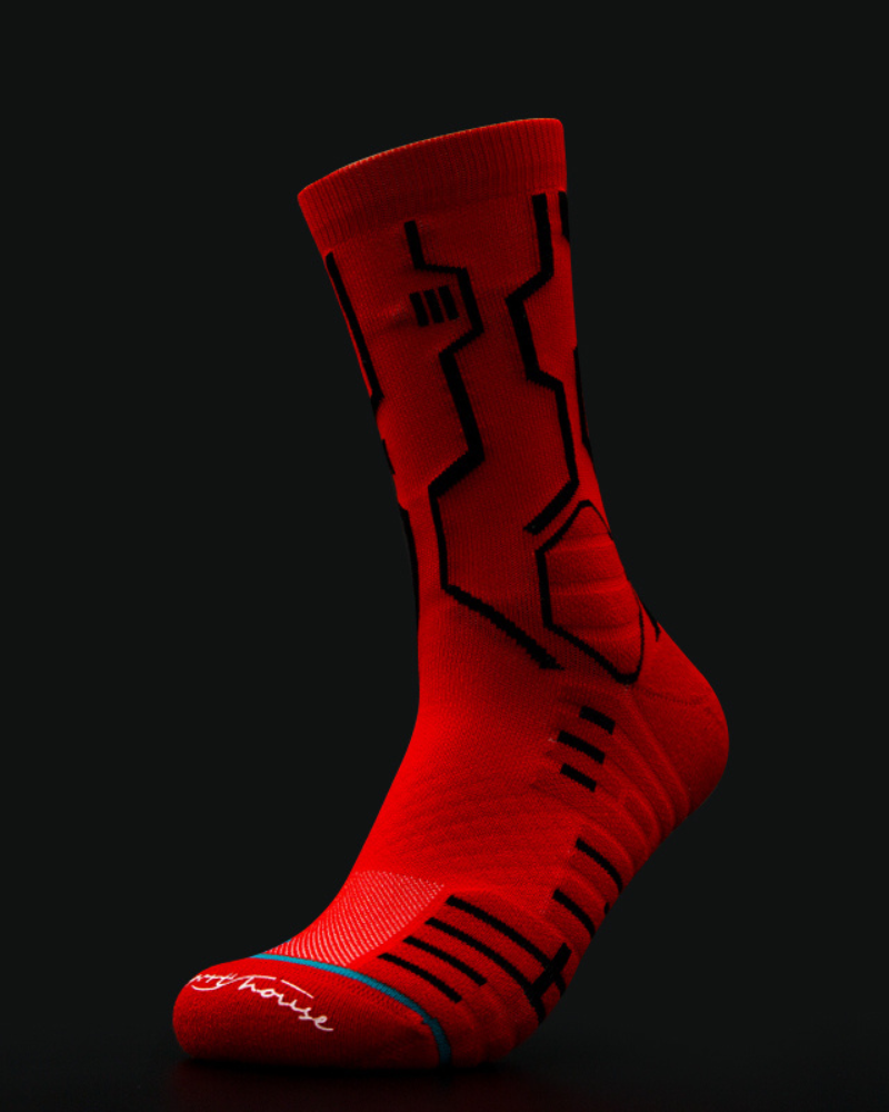 Cyberpunk Circuit Mid-calf Socks